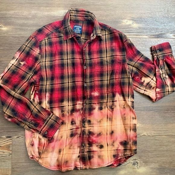 Faded Glory Distressed Flannel - Size Small​ - Picture 1 of 7